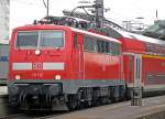 111 112 verl�sst den K�lner Hbf auf Gleis 8 am 28.03.2010