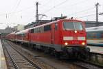 Die 111 123-6 in M�nchen Hbf am 07,08,10