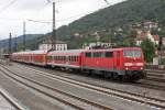 Die 111 216-8 in Gem�nden am 18,08,10