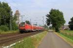Die 112 155-7 in Brokstedt am 26.07.2013 