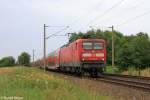 Die 112 168-0 bei Quarnstedt am 26.07.2013