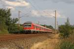 Die 112 180 schiebt ihren RE nach Flensburg in Jagel am 06.08.2014