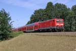 Die 114 023-5 als RE1 nach Frankfurt (Oder) in Erkner am 24,07,12