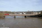 Die 120 149-0 auf der Moselbr�cke in Koblenz am 14,04,13