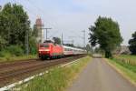 Die 120 147-4 in Brokstedt am 26.07.2013 