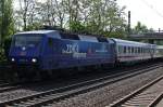 Der ZDF Express 120 151 am 16.5.10 mit IC 2010 in D�sseldorf-Angermund