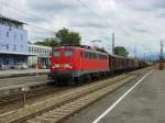 139 315 mit G�terzug in Rosenheim richtung M�nchen(10.09.2005)