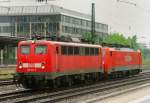 139 314-9 + 189 059-9, aufgenommen bei einer Durchfahrt durch den Heimeranplatz, am 12.05.12.
