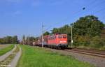 139 309-3 mit einem Mischer am 03.10.2015 bei Peine.
