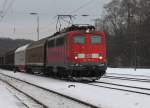 140 370-0 mit G�terzug in K�ln-West am 28.12.2010