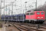 140 172-8 mit leerem Autozug in Gremberg am 23.02.2011
