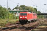 185 351 mit 140 837 und 140 834 in Bonn Beuel am 04.06.2011.