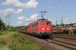 Die (RBH 164) 140 797-2 und 140 811-1 in Koblenz L�tzel am 16.07.2014