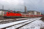 Die 143 026-3 mit RB 12224 nach Trier Hbf in Koblenz Moselwei� am 02,01,11