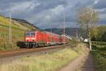 Die 143 647-6 mit der RB81 nach Trier in Pommern ( Mosel ) am 08,10,11
