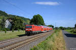 143 114-7 mit der RB 12574 (Koblenz Hbf - Köln Hbf) am 07.08.2016 bei Leutesdorf.