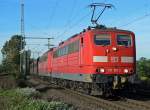 151 100-5 mit 151 103-x in Porz Wahn am 21.10.2010