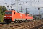 Die 152 120-2 mit 151 xxx-x in Gremberg am 05,10,10