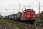 Die 151 032-0 in Ratingen Lintorf am 17,11,10