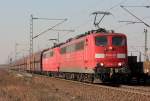 151 164-1 mit 151 021 kurz vor Porz Wahn am 22.03.2011