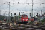 151 034-6, aufgenommen am 15.05.10, bei der Ausfahrt aus dem Bahnhof Treuchtlingen.