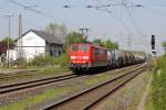 Die 151 161-7 in Ratingen Lintorf am 21,04,11