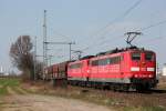 151 058-5 mit 151 xxx-x in Porz Wahn am 23.03.2012