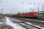 Die RBH 151 004-9 und 151 143-5 in Koblenz L�tzel am 19,01,13