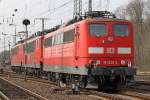 Die 151 026-2 wird von 155 010-2 geschleppt in Gremberg am 07,04,10