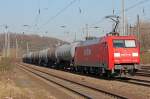152 057-6 mit Kesselzug in K�ln West am 02.03.2011