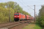 Die 152 051-9 und 152 156-6 in Hamburg-Moorburg am 04,05,2013