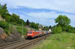 152 118-6 mit dem KT 40216 (Gallarate - Zeebrugge) am 14.05.2015 bei Neuwied.