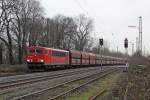 Die 155 212-4 in Ratingen Lintorf am 26,01,11