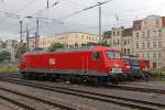 Die MEG 804 ( 156 004-4 ) beim Sommerfest im DB Museum / DB Regio Werk Halle (Saale) am 02,07,11