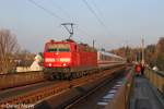 Die 181 220 mit IC 134 nach Luxembourg auf der Koblenz G�lser Eisenbahnbr�cke am 19,11,12