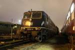181 001 ebenfalls beim Nachtfotographieren im DB-Museum Koblenz-L�tzel