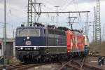 Die 181 206-4 beim rangieren in Koblenz-L�tzel am 03,04,10