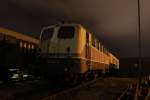 182 001 beim Nachtfotographieren im DB-Museum Koblenz-L�tzel