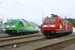 Die 185 398-4 und 185 142-7 beim BW Fest Osnabr�ck am 19,09,10