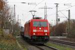Die 185 216-9 in Ratingen Lintorf am 17,11,10