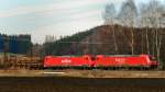 185 280-5 + 185 236-7, aufgenommen am 26.02.11, kurz nach Mindelaltheim.