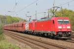 185 368-8 mit 185 399 im Schlepp am 08.04.2011 in K�ln West 