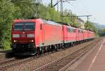185 010-6 mit Lokzug in Bonn Oberkassel am 07.05.2011