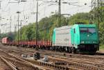 185 608-7 von LTE , gru� an den Tf , aufgenommen in Gremberg am 26.06.2011