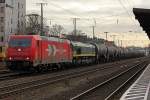 185 632-7 und DE63 der HGK in K�ln West am 21.02.2012