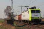 185 543-6 in Captrain Diensten in Porz Wahn am 21.03.2012