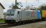 185 674-9, TX logistik, aufgenommen am 02.04.12 in A�ling.