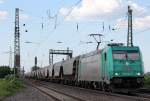 185 608-7 der LTE mit Getreidezug in Br�hl am 27.05.2012