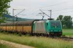 185 614-5, aufgenommen am 15.06.12, N�he Treuchtlingen.