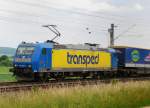 185 518-8, TX, Transped, aufgenommen am 20.06.12, bei Treuchtlingen.